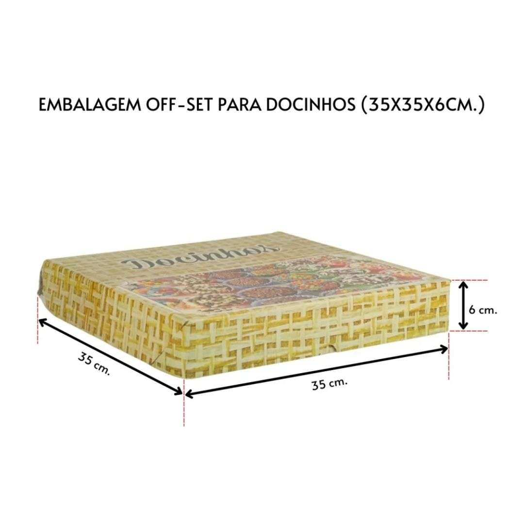 EMB. OFF-SET P/DOCINHOS 35X35