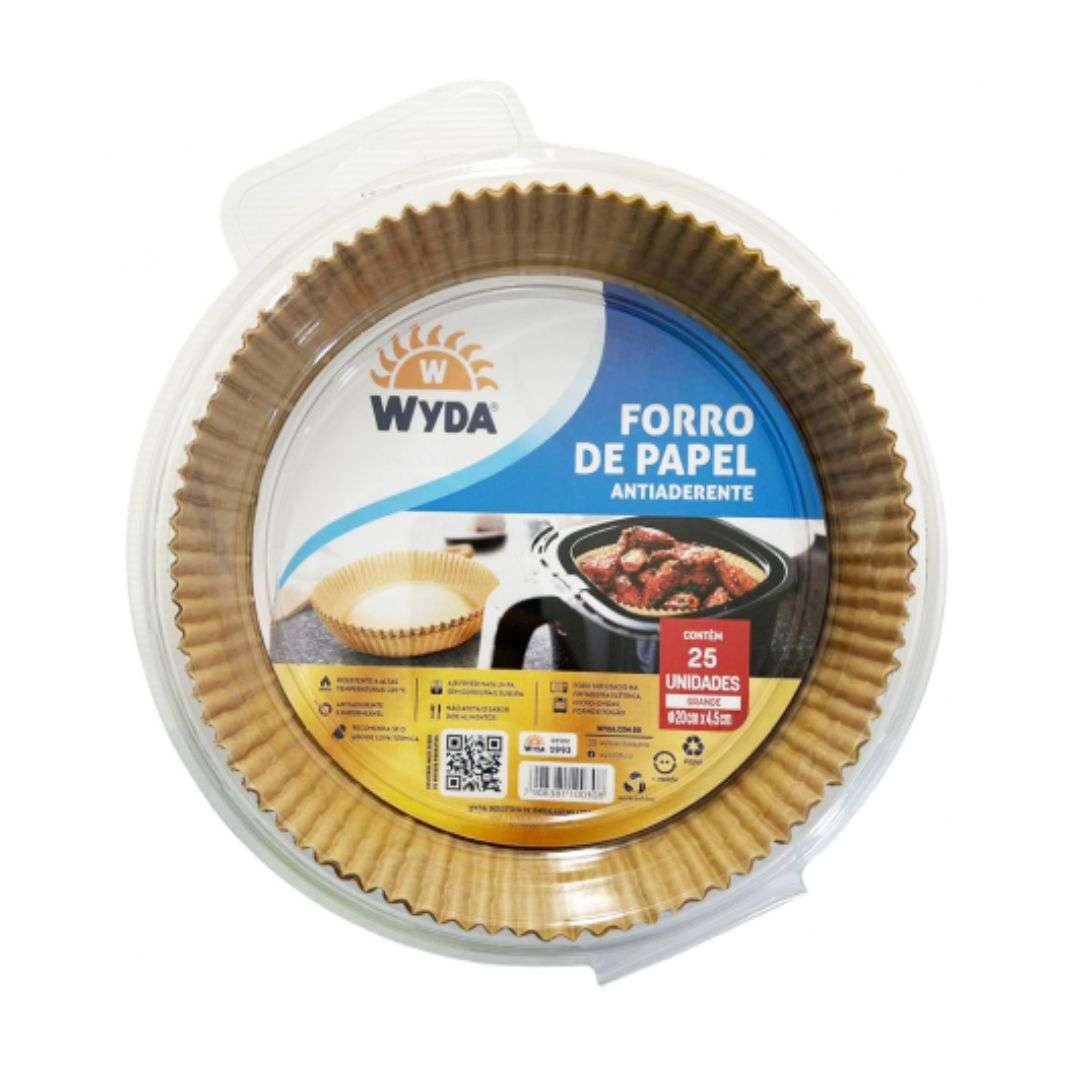FORRO DE PAPEL AIR FRYER 20X4,5 C/ 25