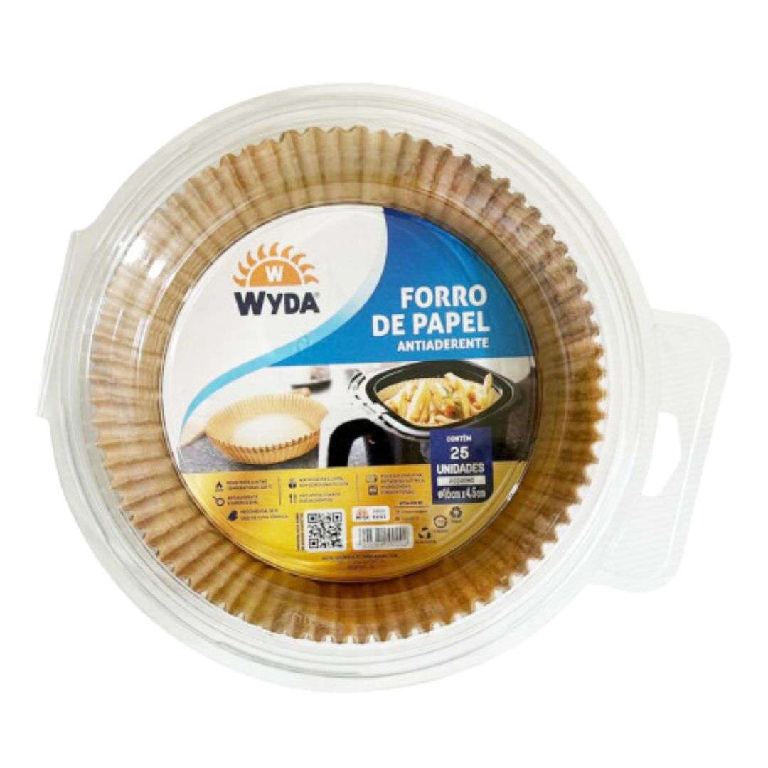 FORRO DE PAPEL AIR FRYER 16X4,5 C/ 25