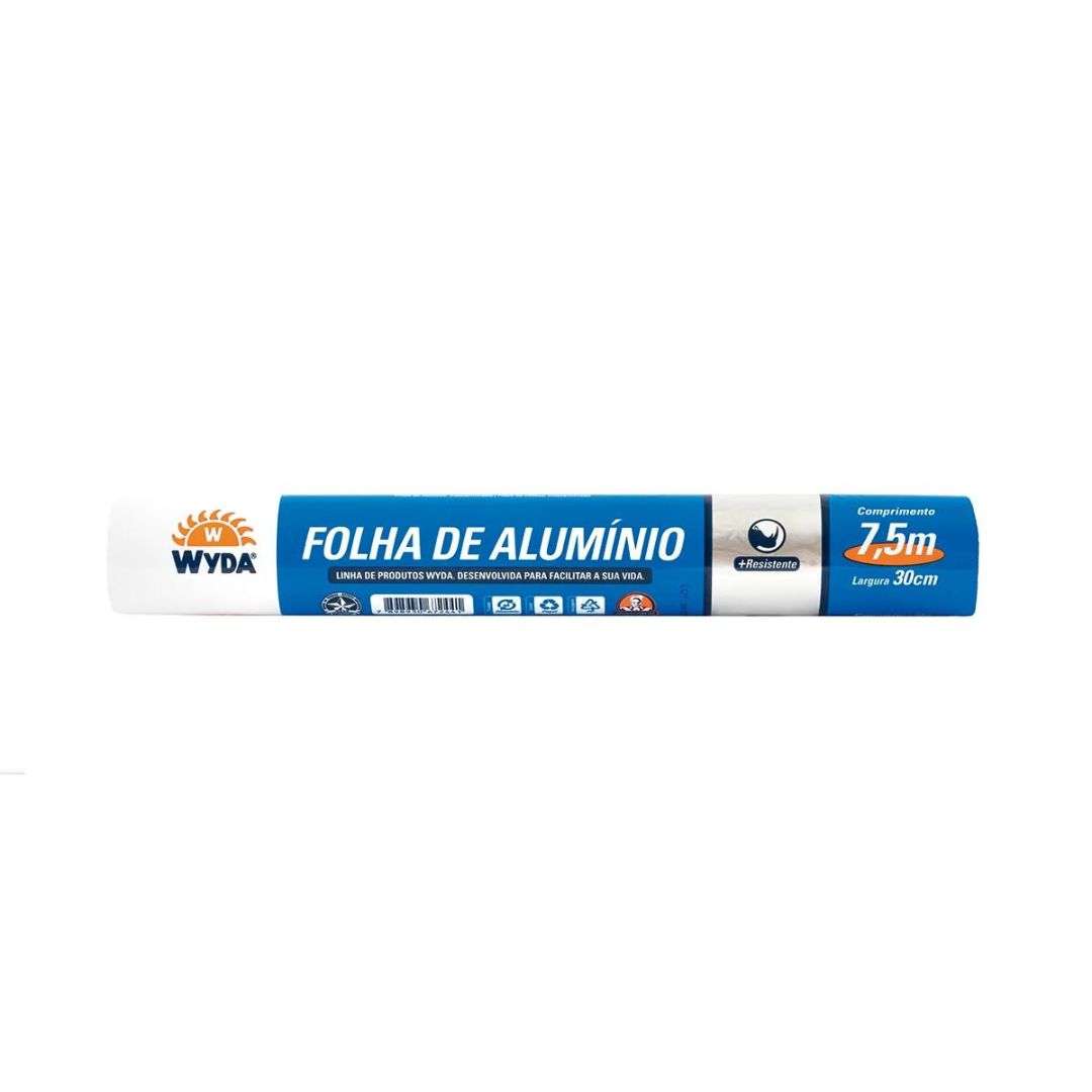 PAPEL ALUMINIO 30 CM X 7,5 M WYDA