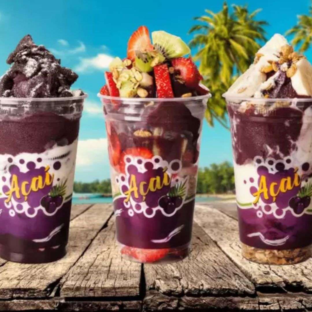 50 Unid. Copo Açaí 330ml Personalizado Copaza
